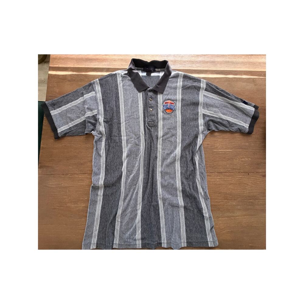 Antigua 1998 NCAA Final Four Striped Polo Shirt Gray Orange Men’s XL